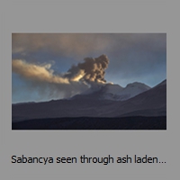 Sabancya seen through ash laden air